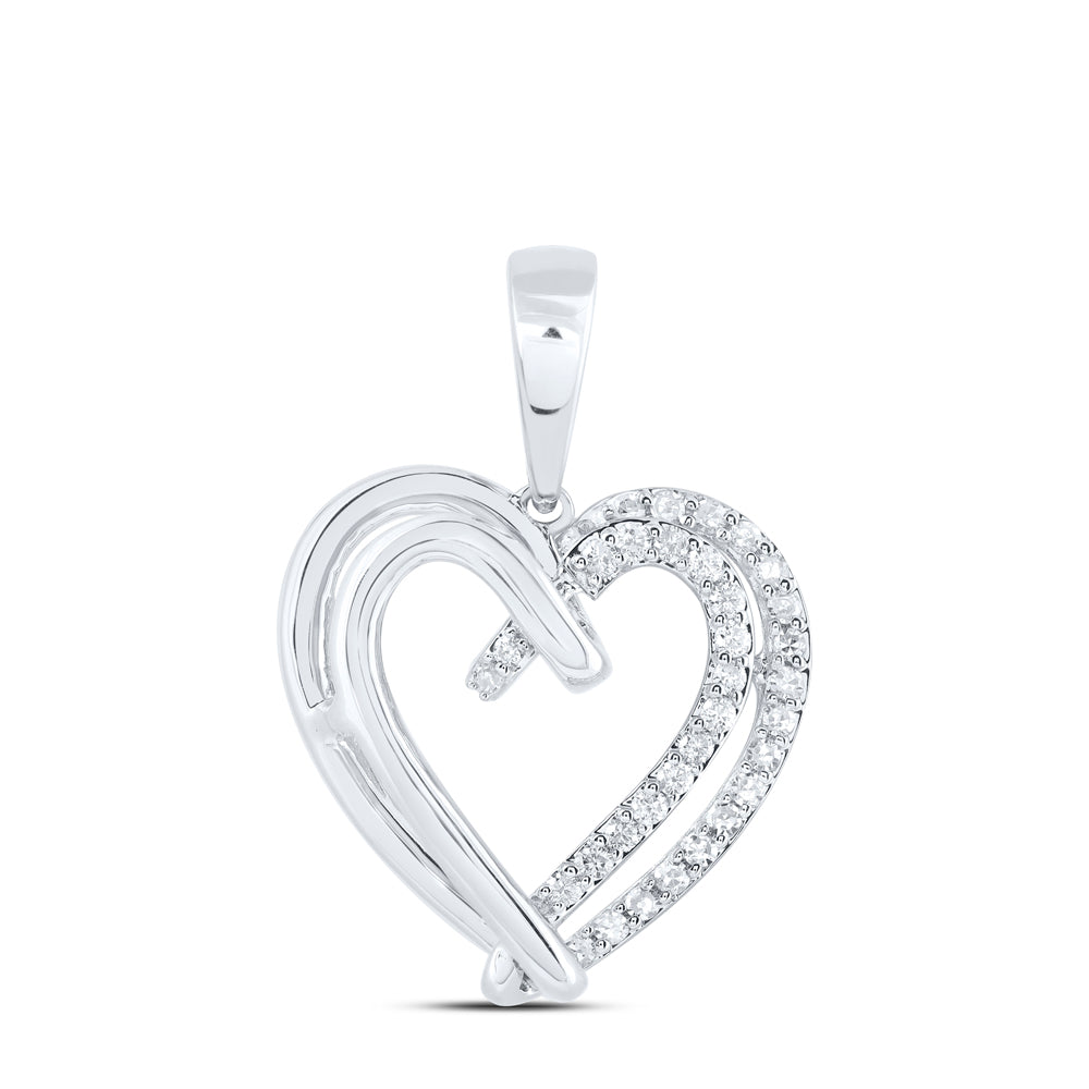 10Kt Gold 1/5Ctw-Dia Nk Gift Heart Pendant
