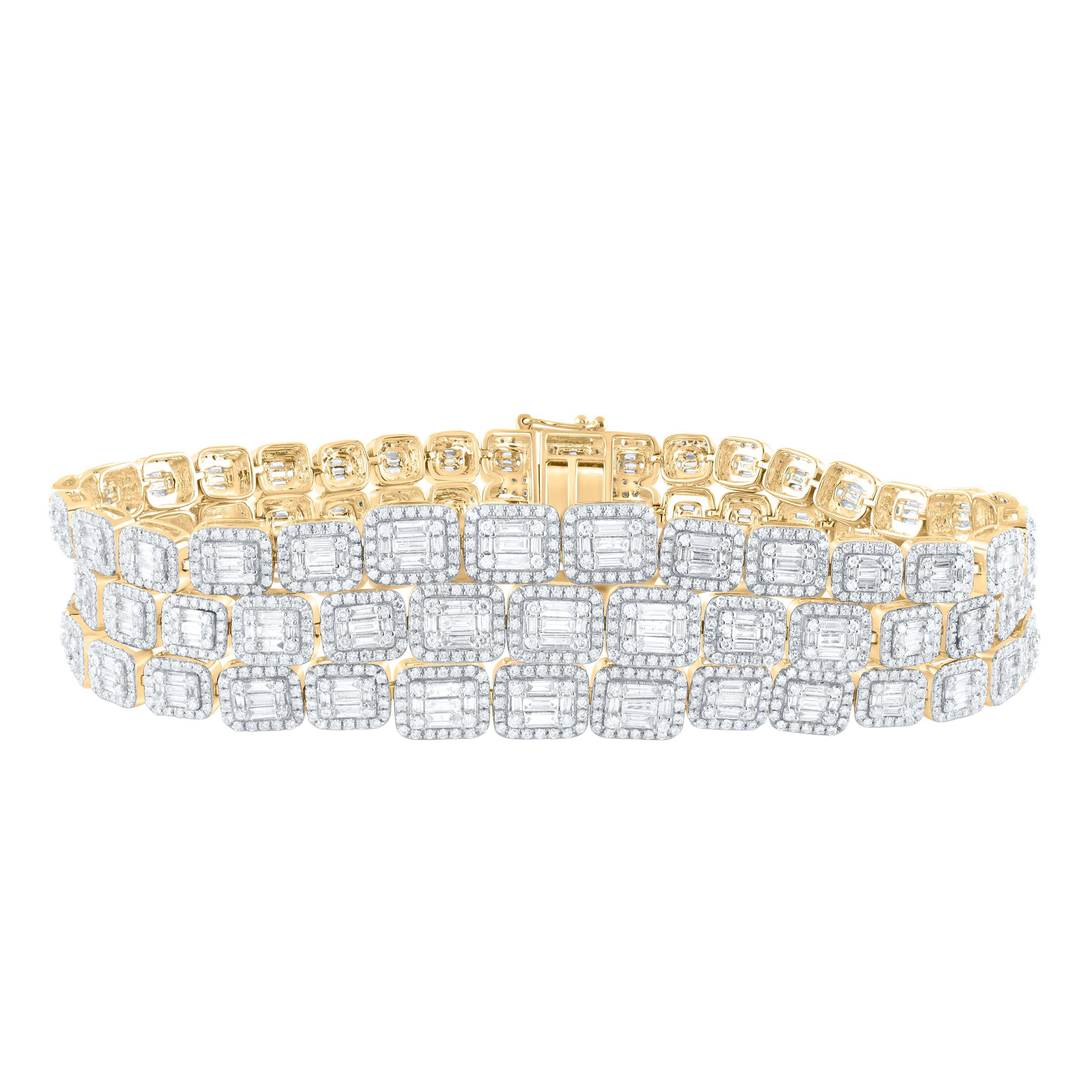 14Kt Gold 11Ctw-Dia Ana M Mens Bracelet (8.50 Inch)