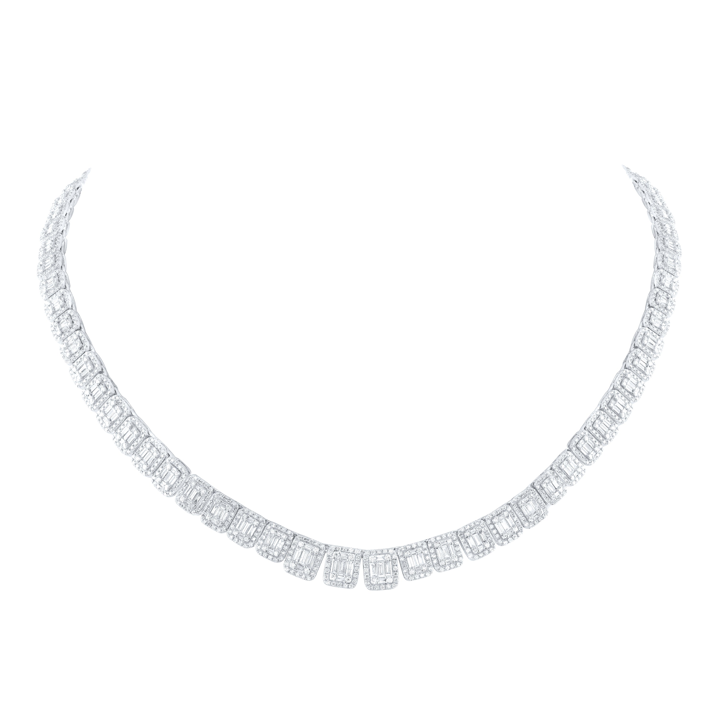 14Kt Gold 7 7/8Ctw-Diamond Ana M Ladies Chain (17 Inch)