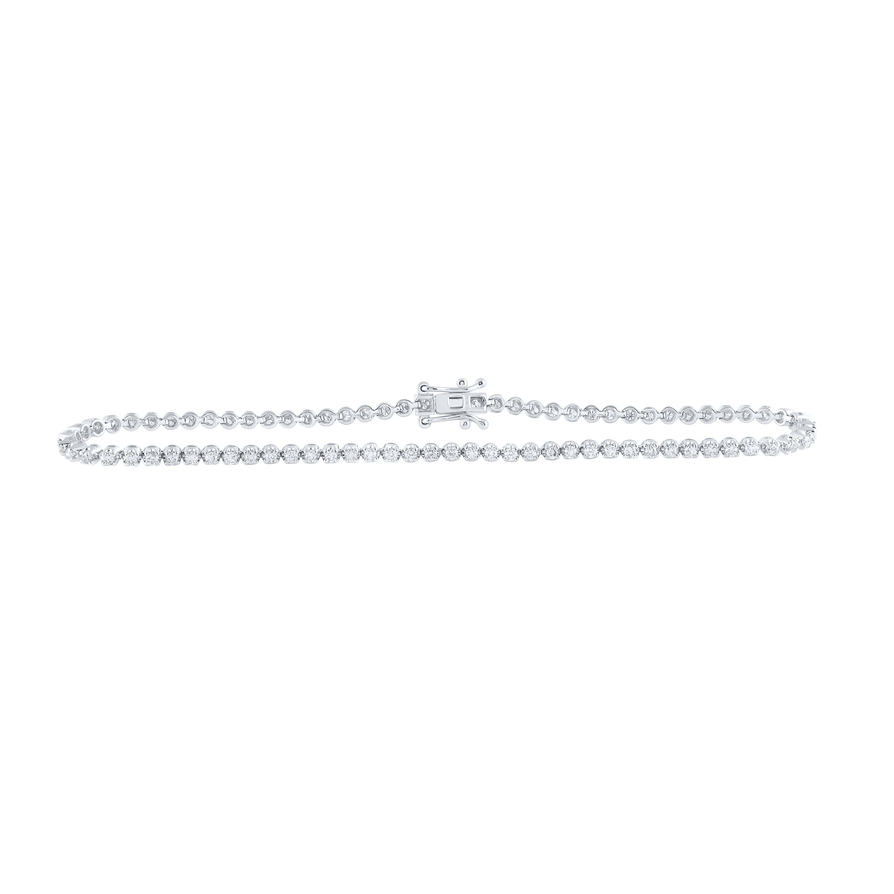 10Kt Gold 1 3/8Ctw-Dia Nk Tennis Bracelet (8-Inch)