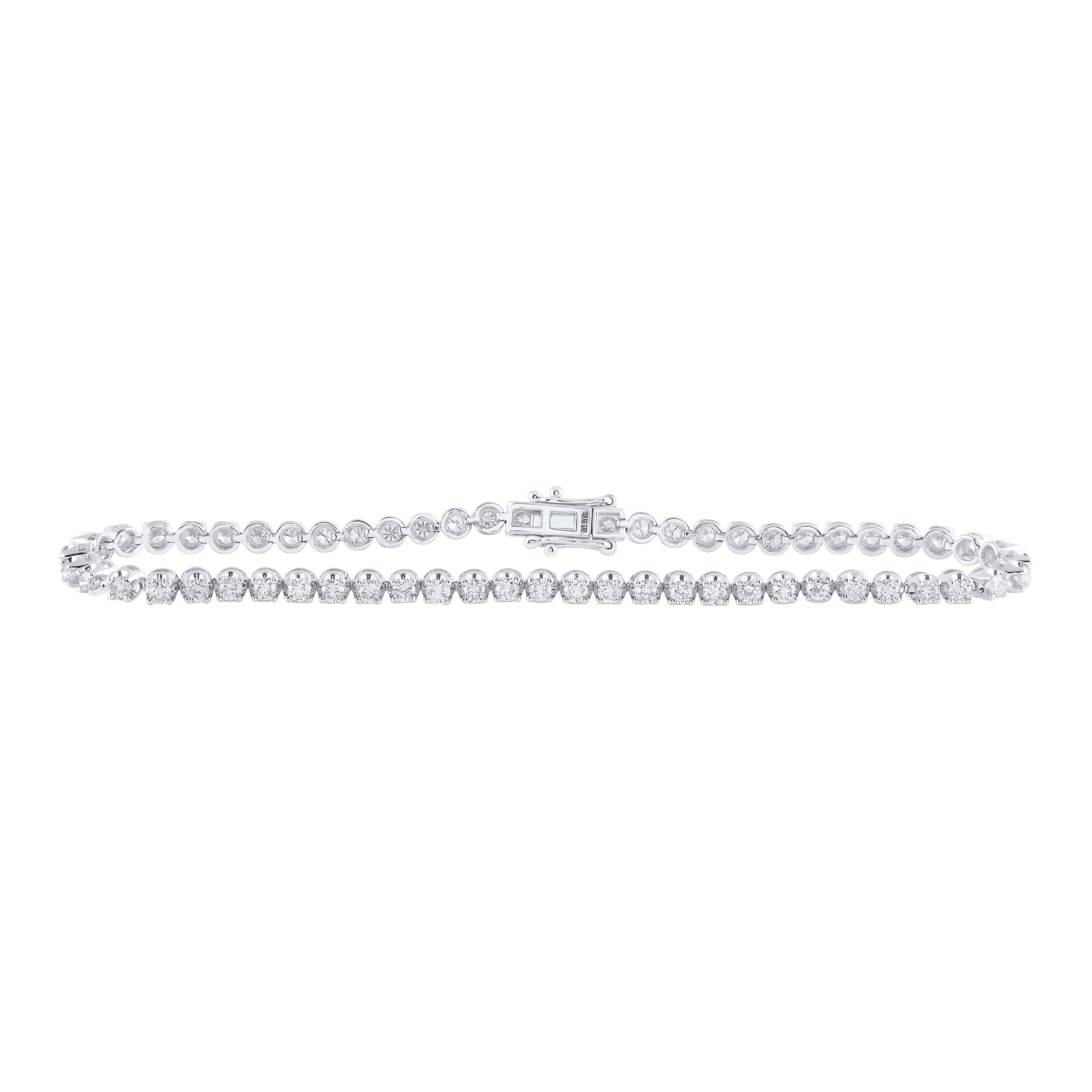 14Kt Gold 3 1/10Ctw-Dia Nk Tennis Bracelet (8-Inch)