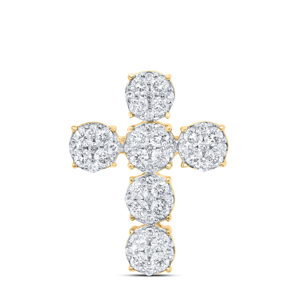 10Kt Gold 3/4Ctw-Dia Nk Fashion Cross Pendant