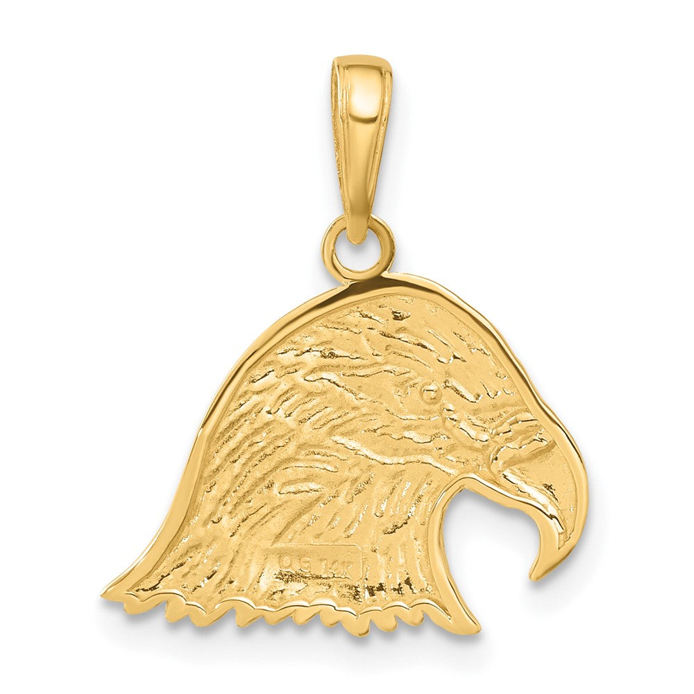 14k Yellow Gold 18 mm Eagle Head Pendant (1.35 grams)