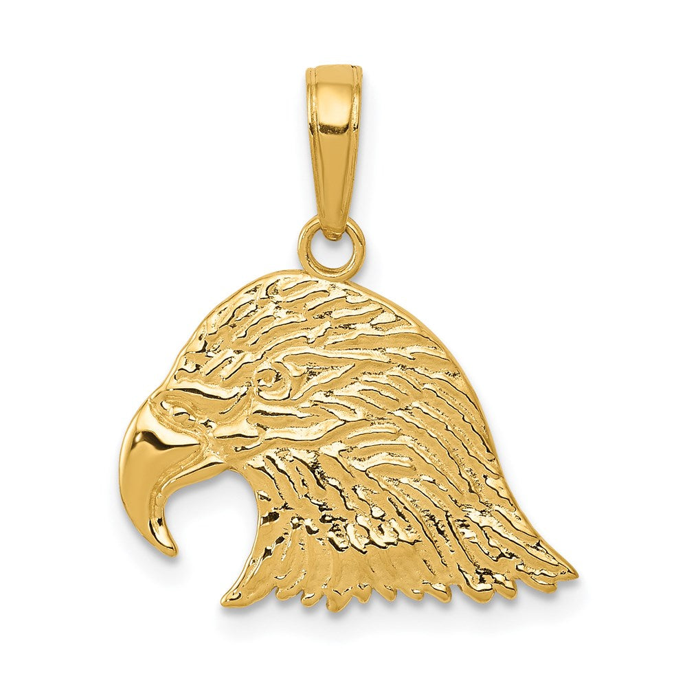 14k Yellow Gold 18 mm Eagle Head Pendant (1.35 grams)