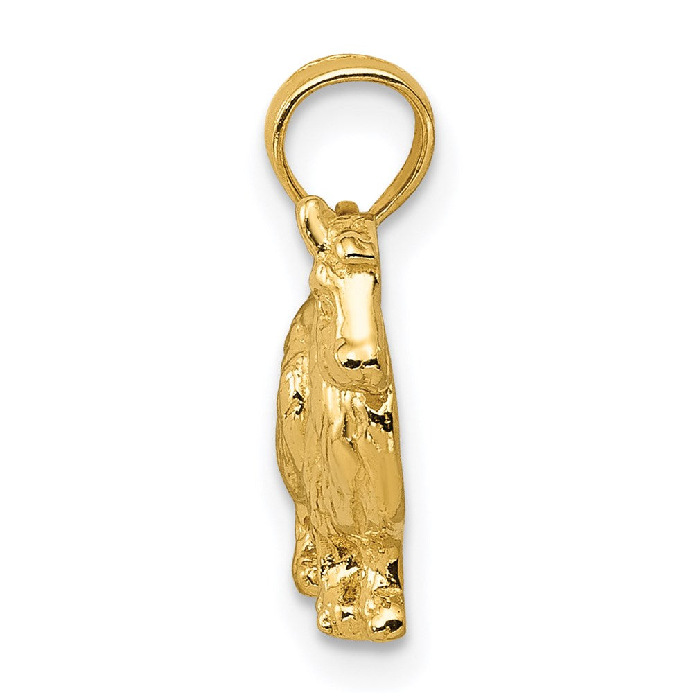 14k Yellow Gold 17 mm Collie Dog Pendant (1.49 grams)