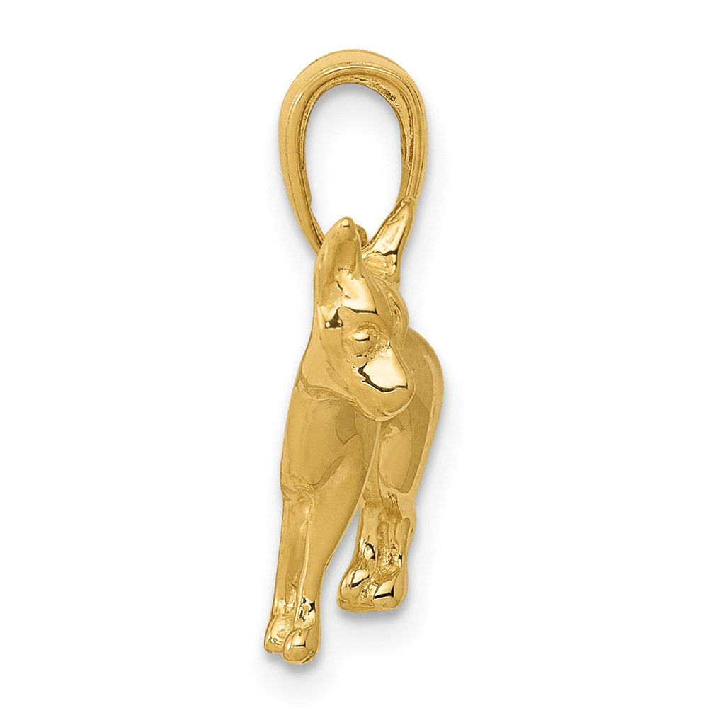 14k Yellow Gold 16 mm Chihuahua Dog Pendant (1.68 grams)
