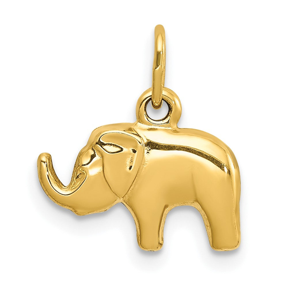 14k Yellow Gold 13 mm Elephant Charm (0.41 grams)