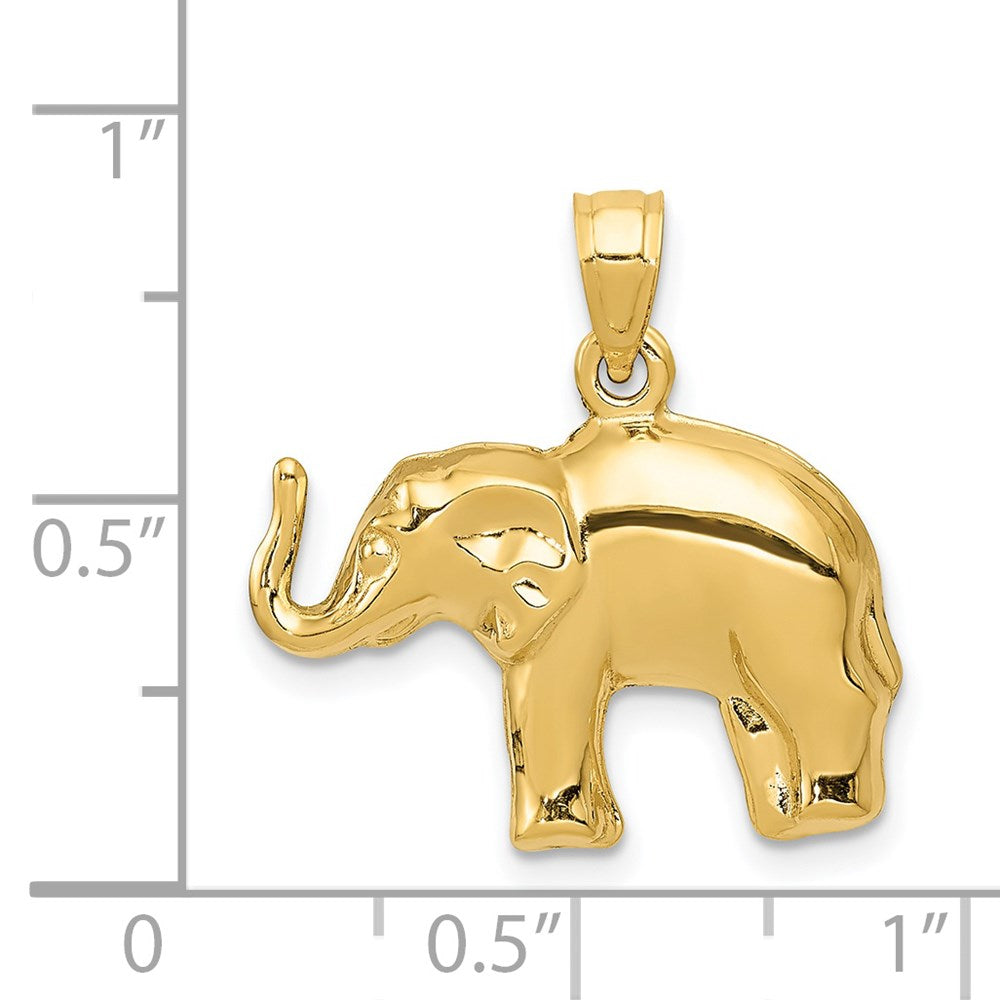 14k Yellow Gold 21 mm Elephant Pendant (1.07 grams)