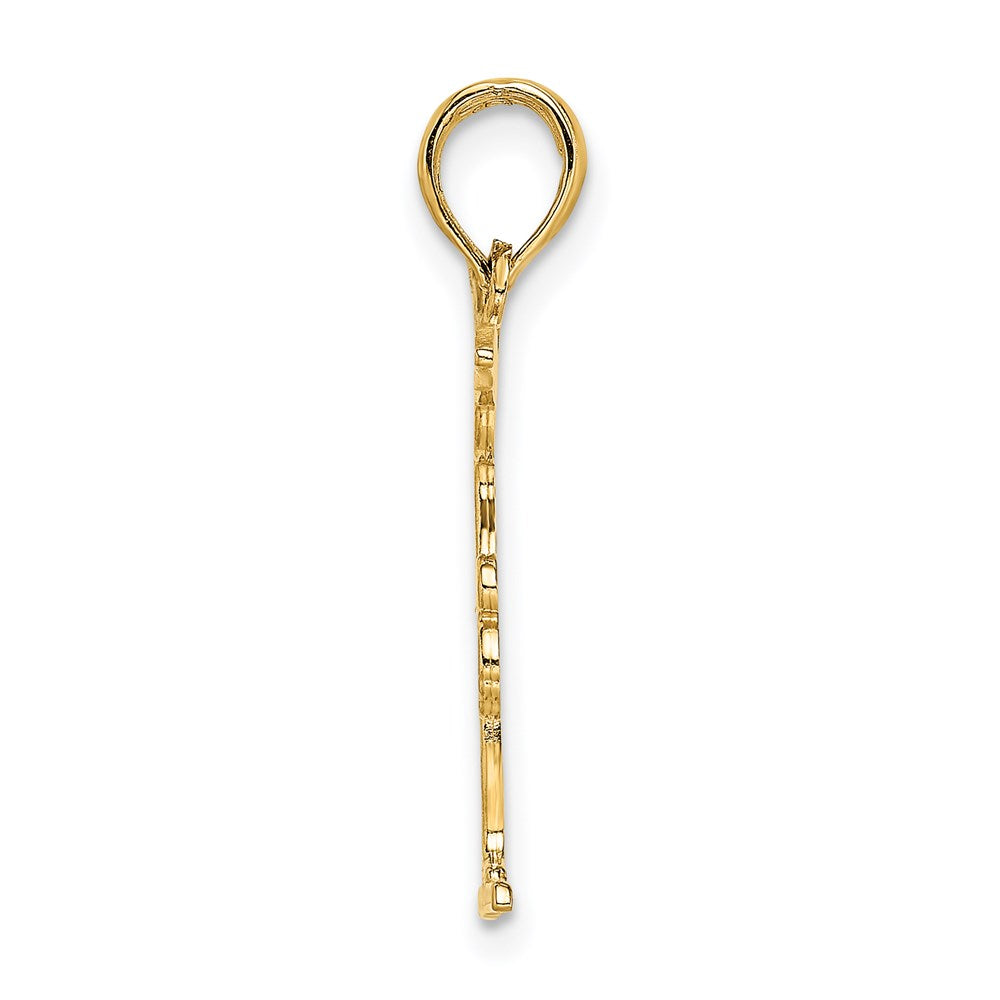 14k Yellow Gold 25.9 mm Gymnastics Floor Charm (0.82 grams)