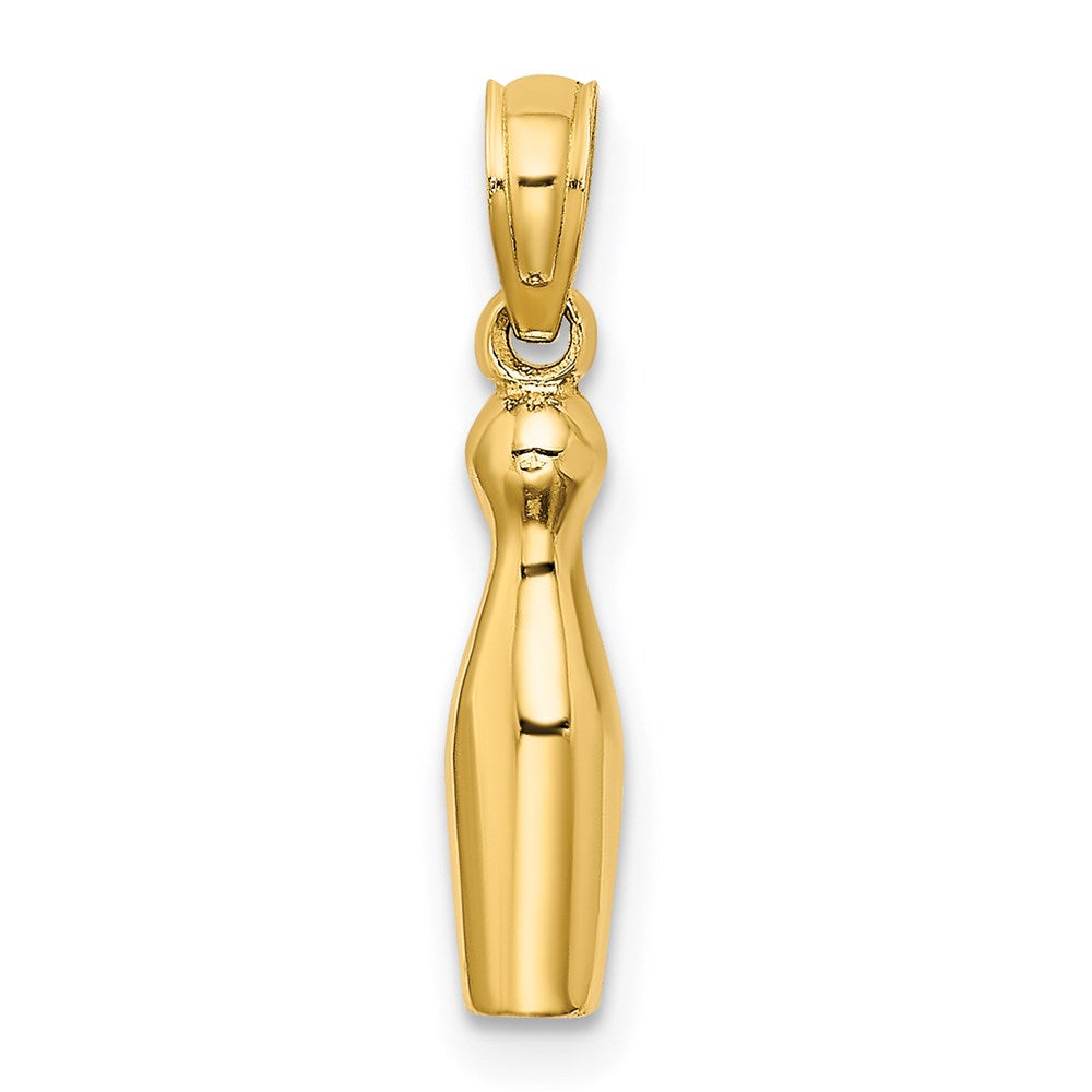 14k Yellow Gold 3.7 mm 3-D Bowling Charm (1.16 grams)