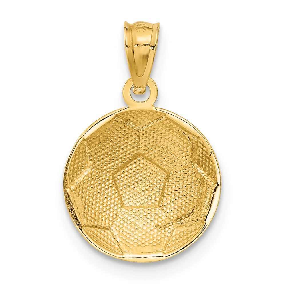 14k Yellow Gold 12 mm Soccer Ball Pendant (1.31 grams)