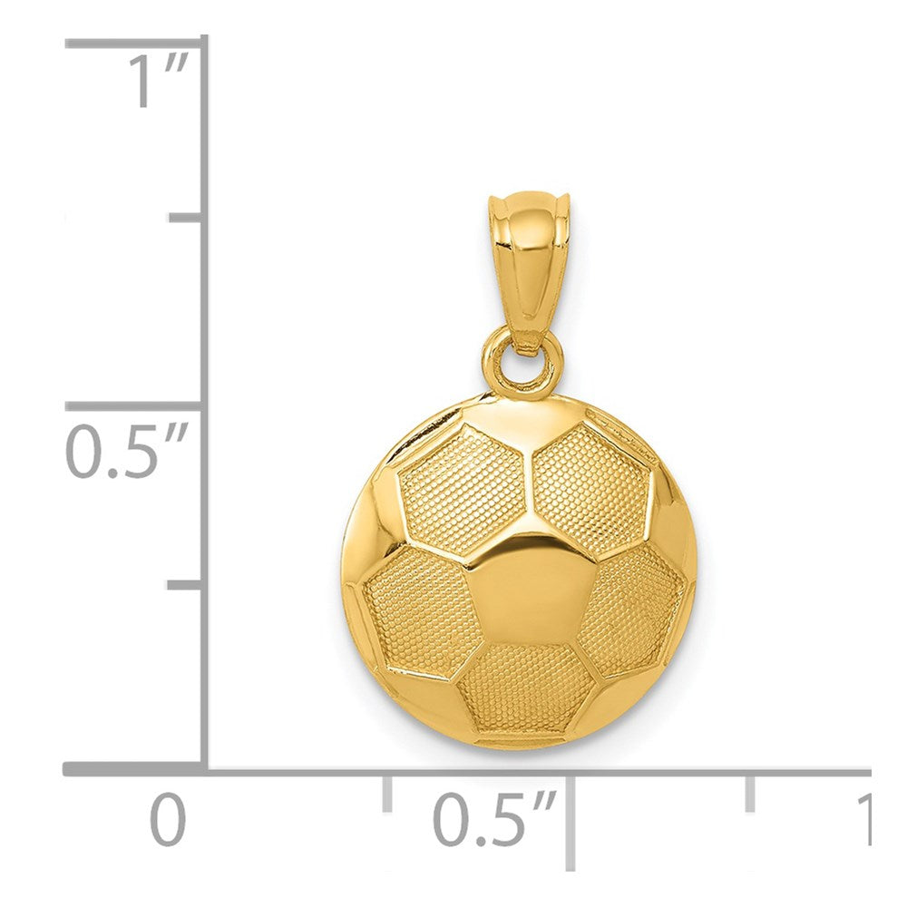 14k Yellow Gold 12 mm Soccer Ball Pendant (1.31 grams)