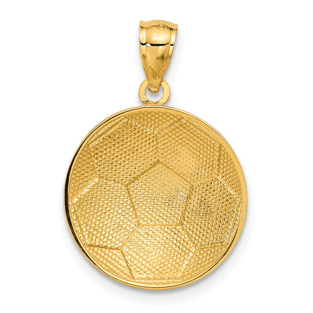 14k Yellow Gold 17 mm Soccer Ball Pendant (2.19 grams)