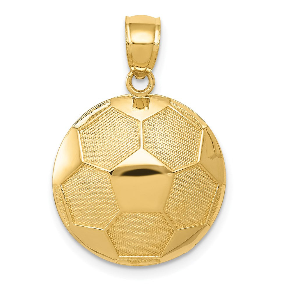 14k Yellow Gold 17 mm Soccer Ball Pendant (2.19 grams)