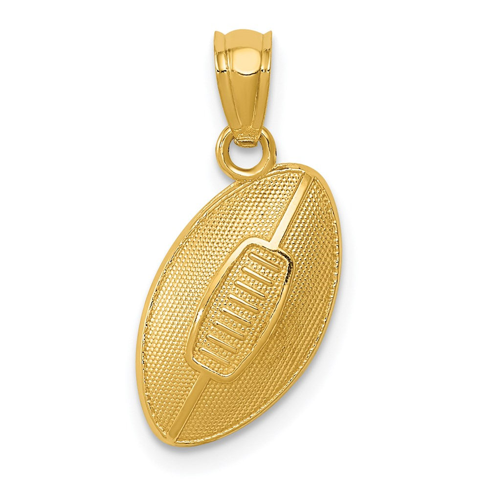 14k Yellow Gold 12 mm Football Pendant (0.81 grams)