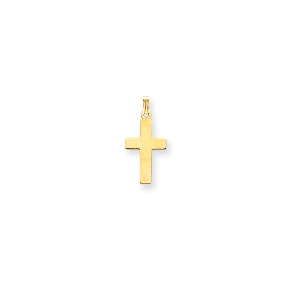 14k Yellow Gold 12 mm Polished Cross Charm (0.68 grams)