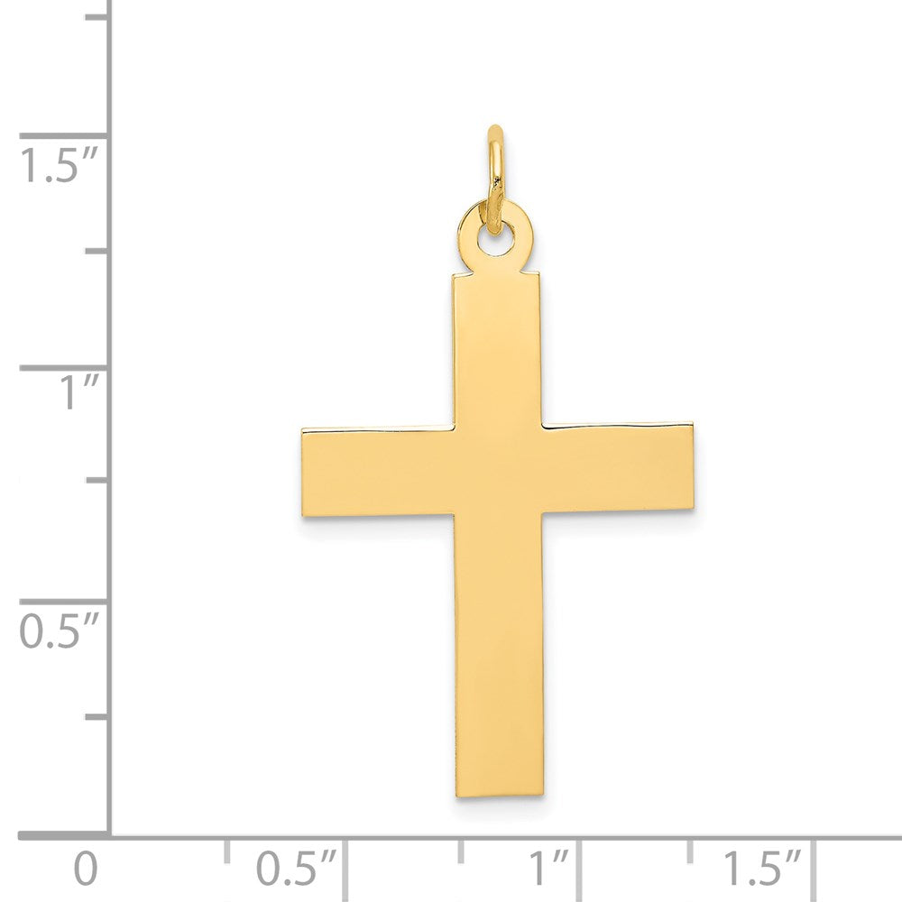 14k Yellow Gold 22 mm Polished Cross Charm (0.99 grams)