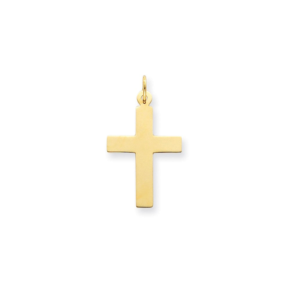 14k Yellow Gold 22 mm Polished Cross Charm (0.99 grams)