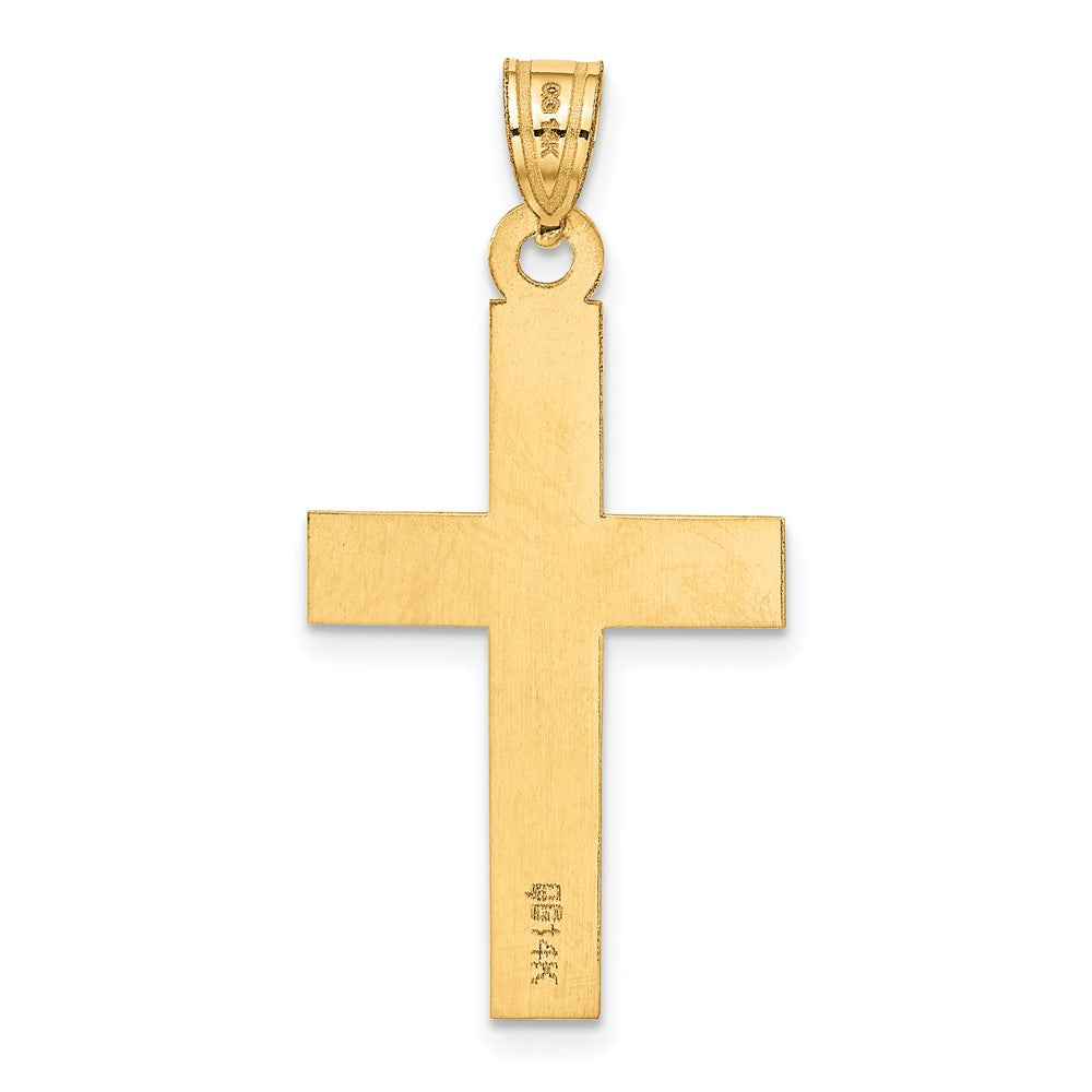 14k Yellow Gold 19 mm Polished Cross Charm (1.43 grams)