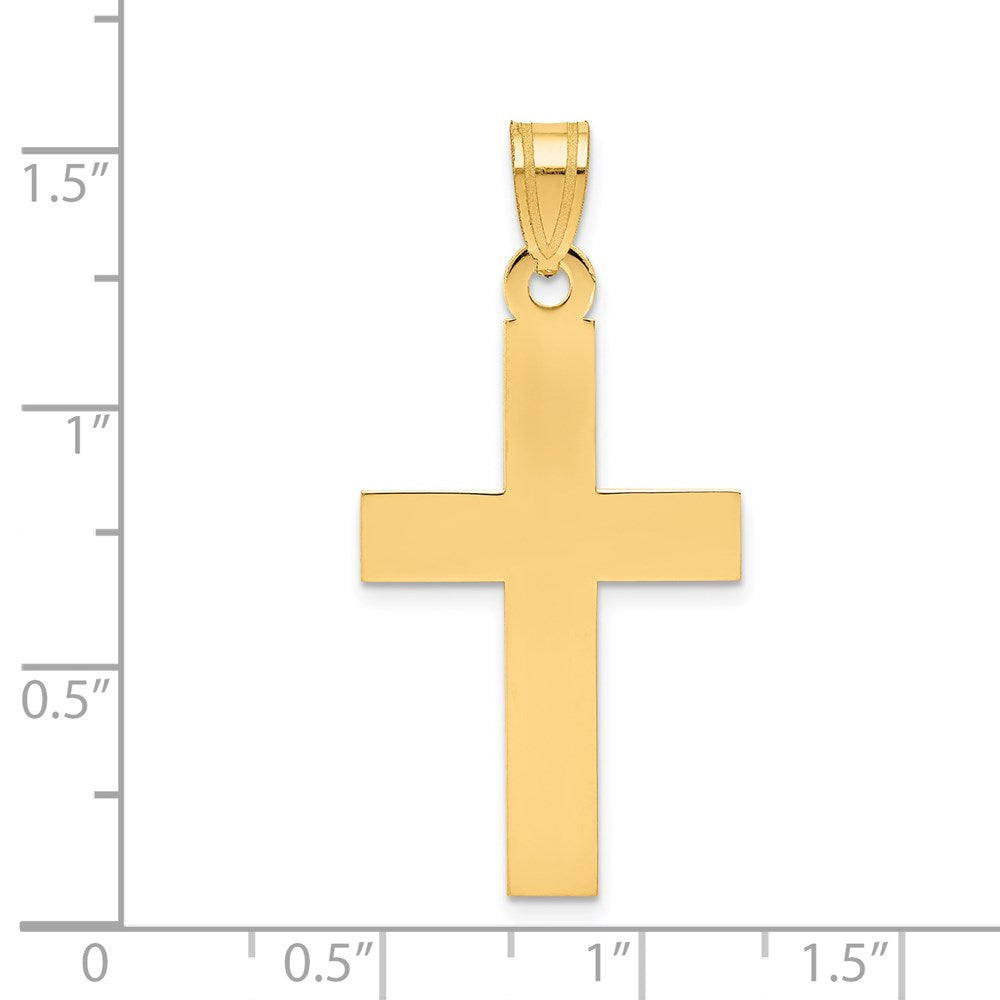 14k Yellow Gold 19 mm Polished Cross Charm (1.43 grams)