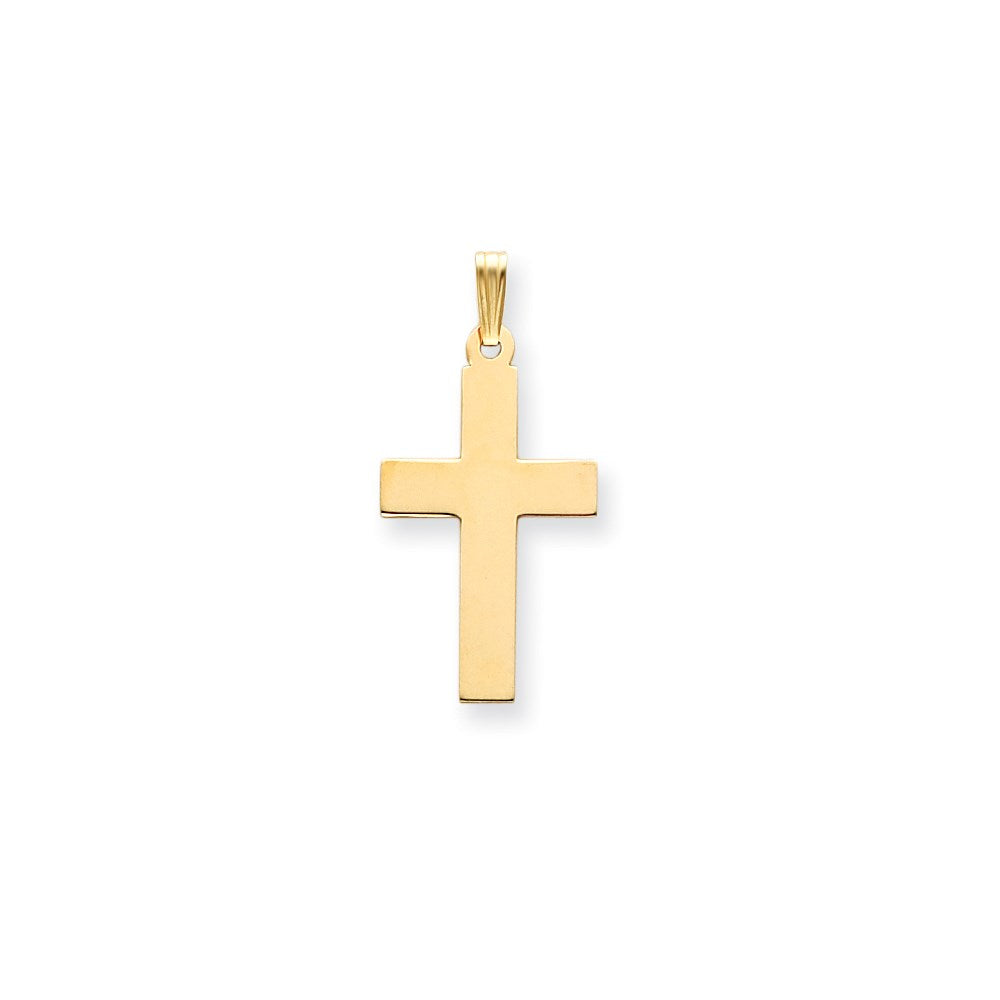 14k Yellow Gold 19 mm Polished Cross Charm (1.43 grams)