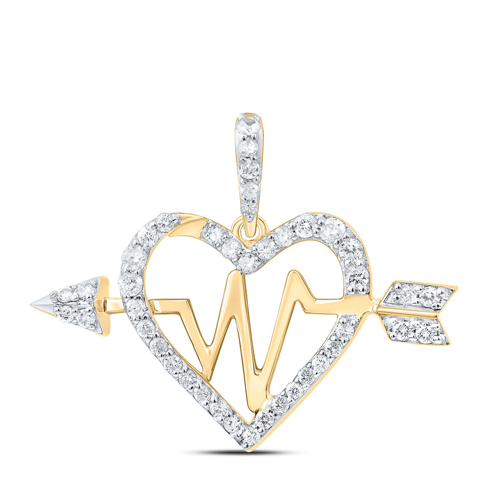 10Kt Gold 1/3Ctw-Dia Cn Gift ? Heart Pendant