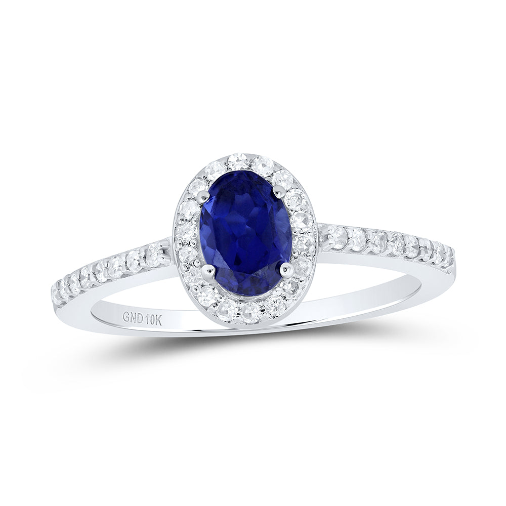 1/4Ctw-Dia P1 6.50 X 4.50 Mm-Ov-Bs Synthetic Ring (2.21 grams)