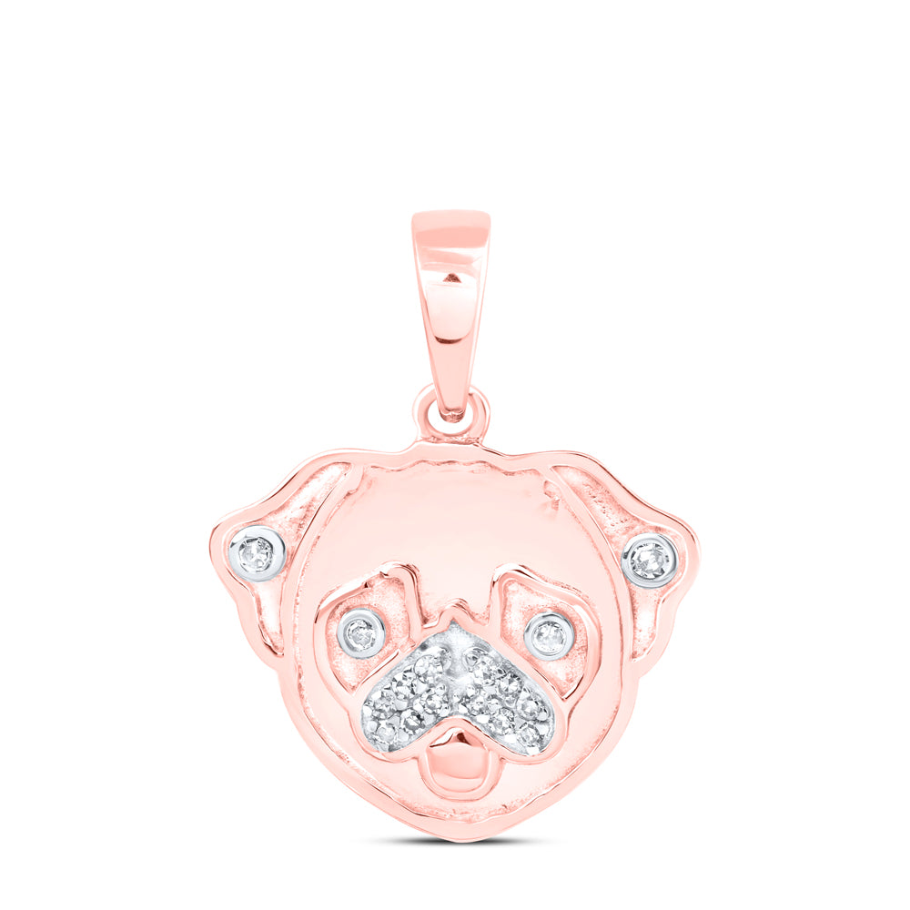 10Kt Gold 1/20Ctw-Dia Nk Gift Dog Pendant