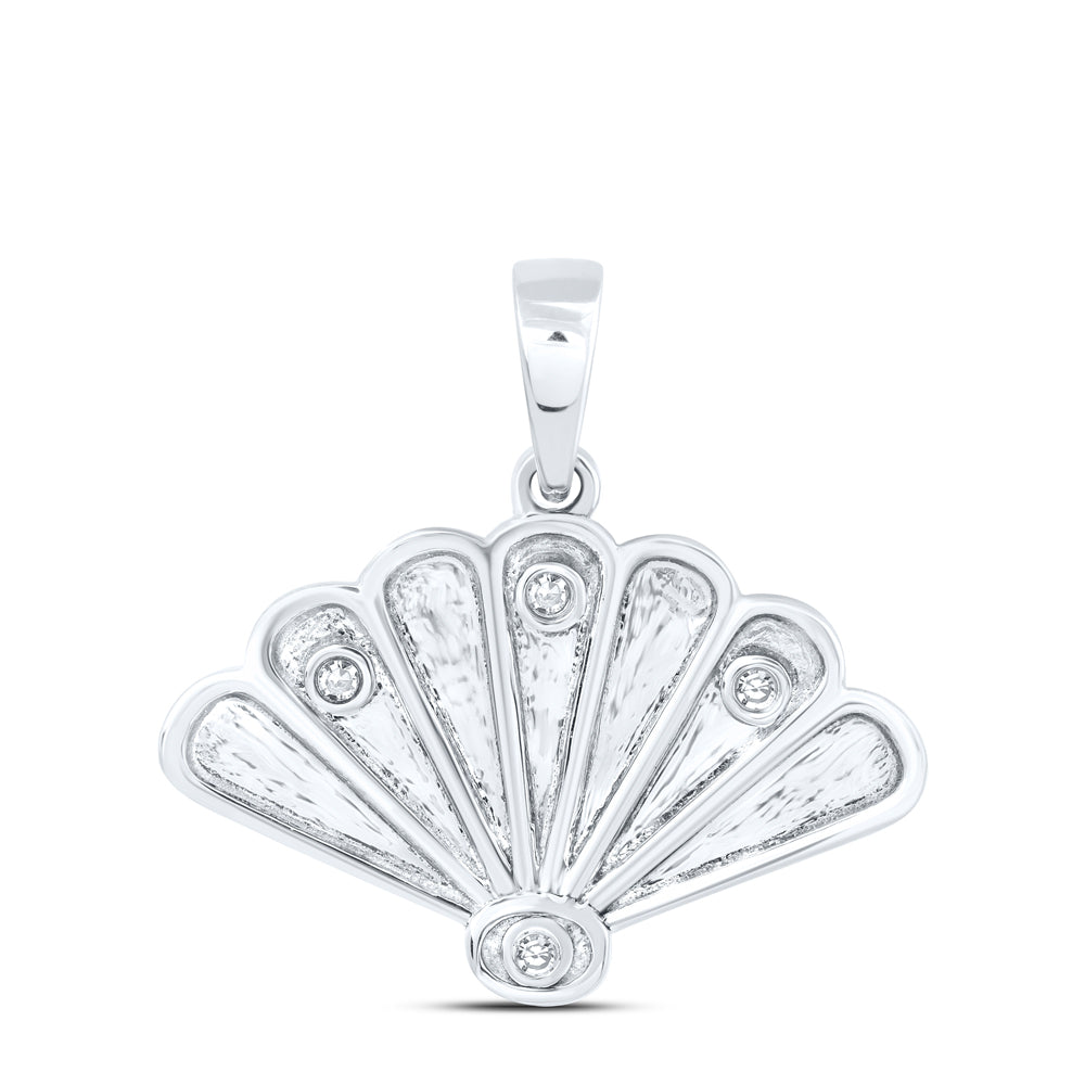 10Kt Gold 0.02Ctw-Dia Nk Gift Sea Shell Pendant