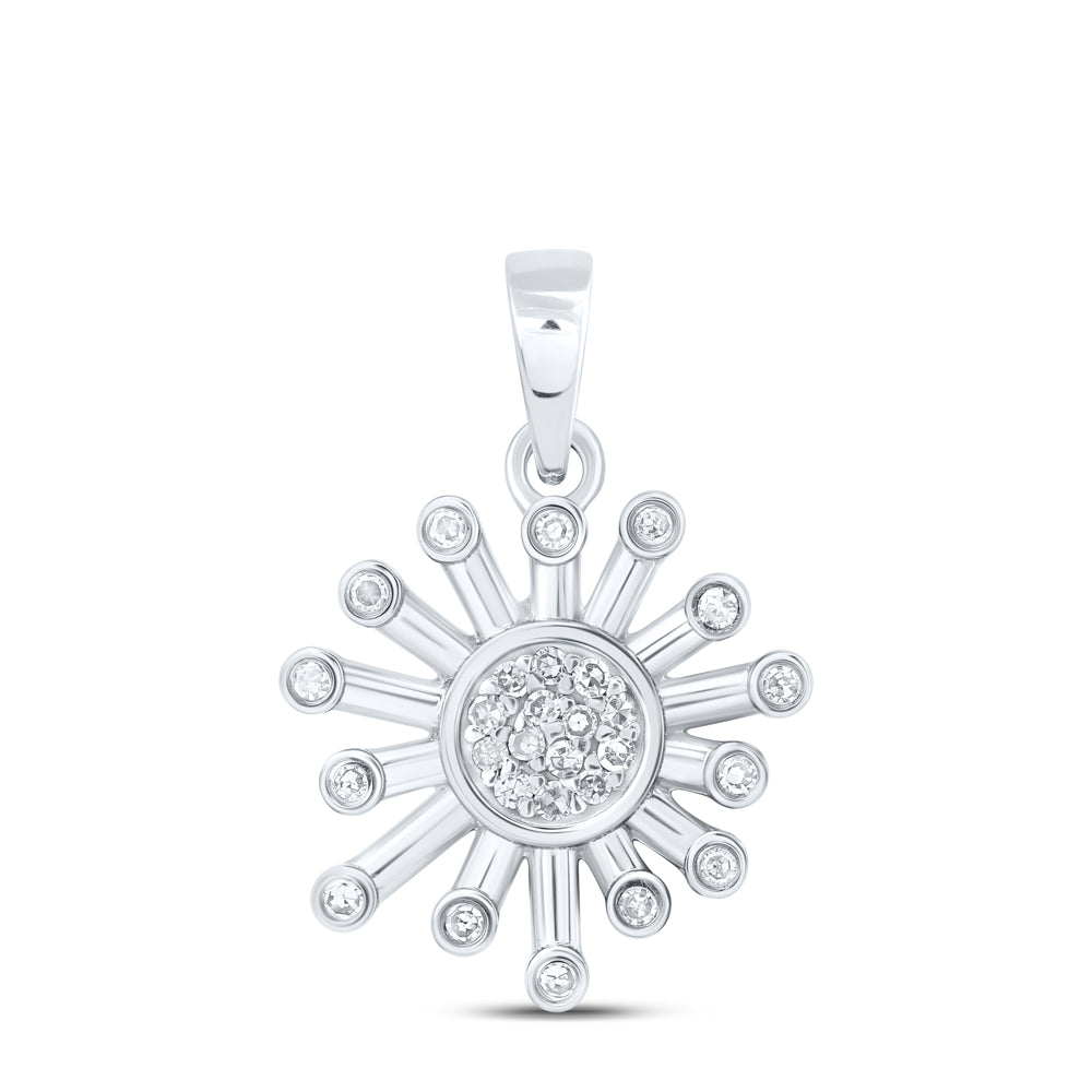 10Kt Gold 1/10Ctw-Dia Nk Gift Sun Pendant