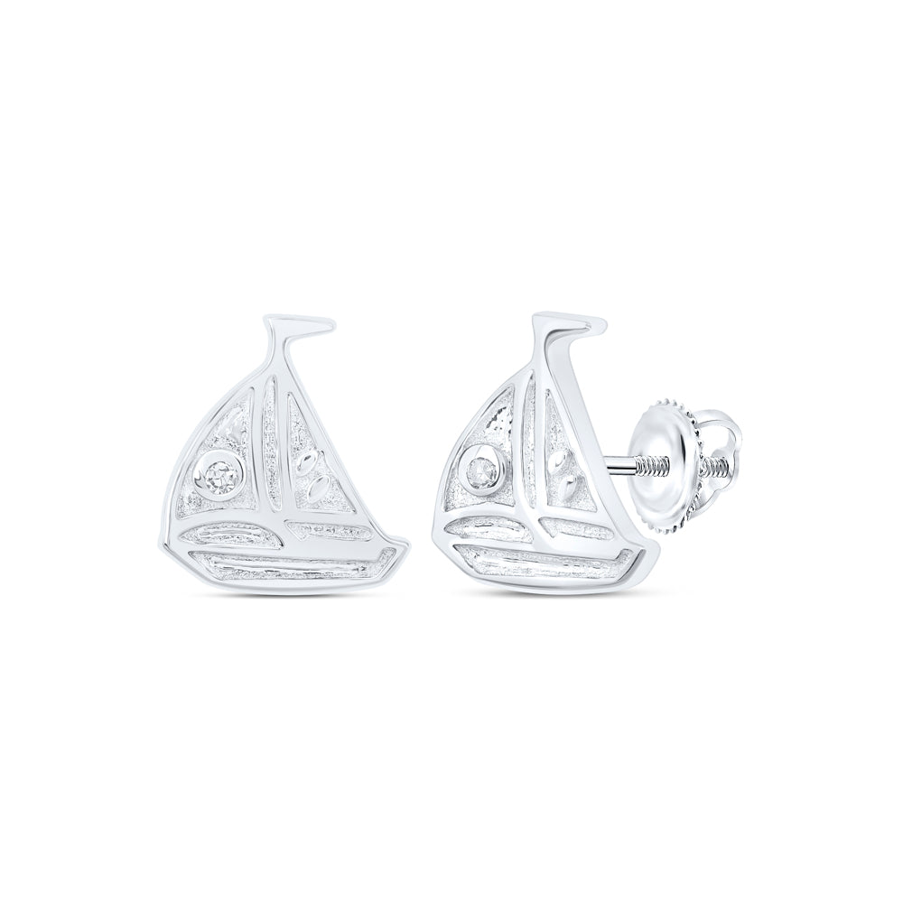 10Kt Gold 0.004Ctw-Dia Nk Gift Boat Earrings