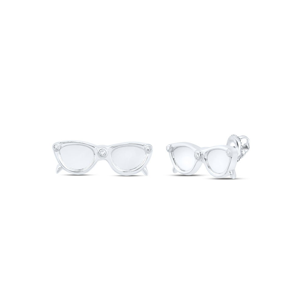 10Kt Gold 0.02Ctw-Dia Nk Gift Sun Glasses Earrings