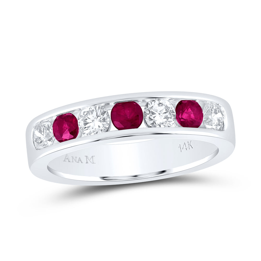 5/8Ctw-Diamond Ana M 5/8Ctw Rd-Ru Nat Gem Band (5.35 grams)