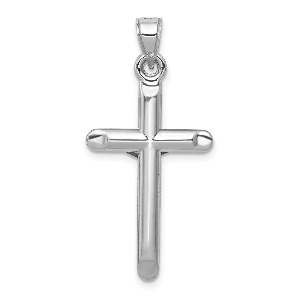 14k White Gold 17 mm Jesus Crucifix Pendant (0.98 grams)