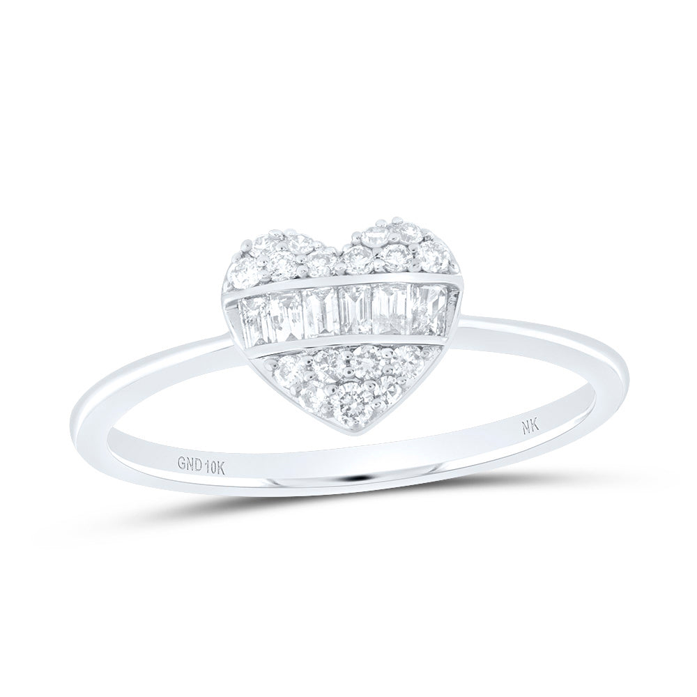 1/4Ctw-Dia Nk Fashion Heart Ring (1.89 grams)