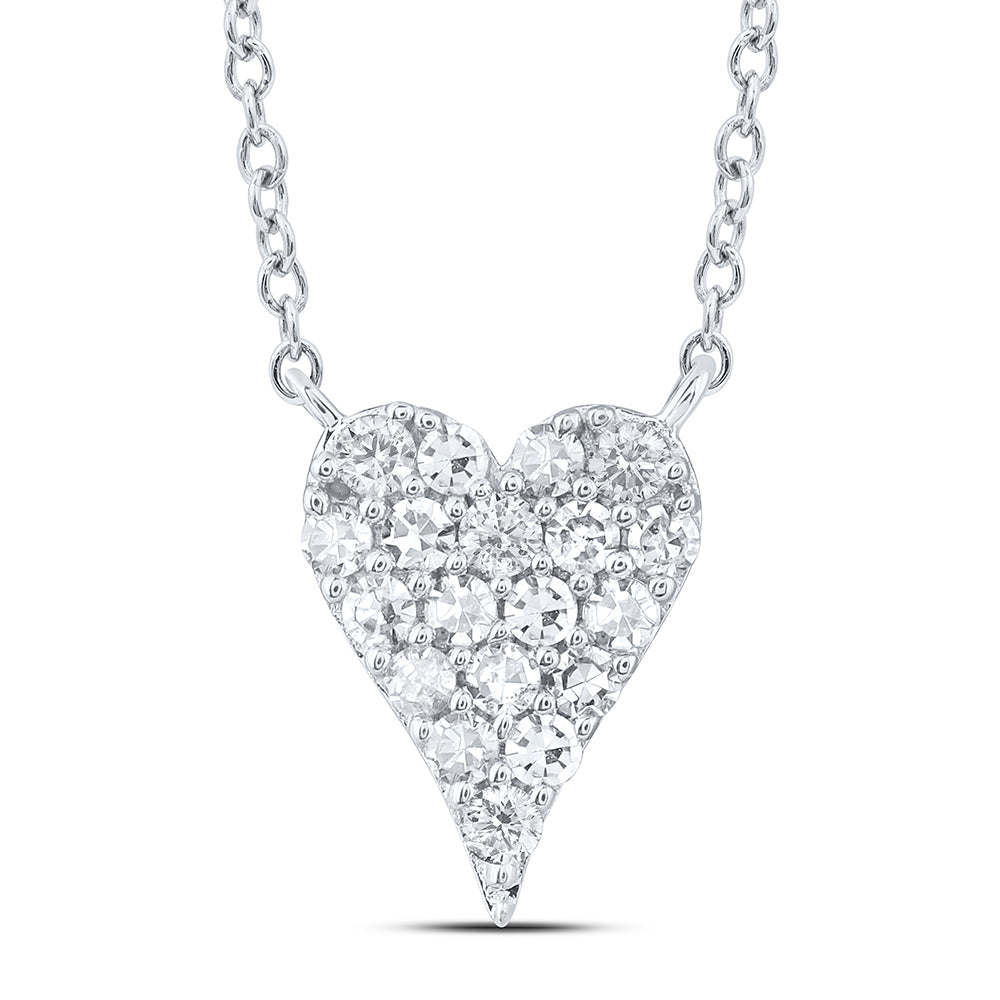 10Kt Gold 1/10Ctw-Dia Nk Fashion Heart Necklace (18 Inch)