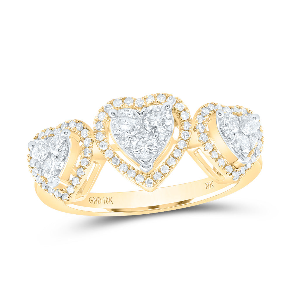 1/2Ctw-Dia Nk Fashion Heart Ring (2.47 grams)