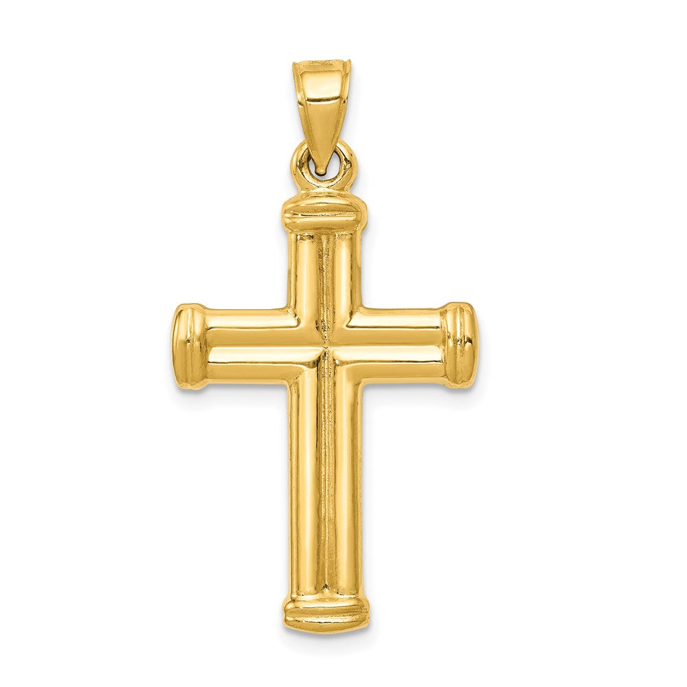 14k Yellow Gold 18 mm Reversible Jesus Crucifix Pendant (1.36 grams)