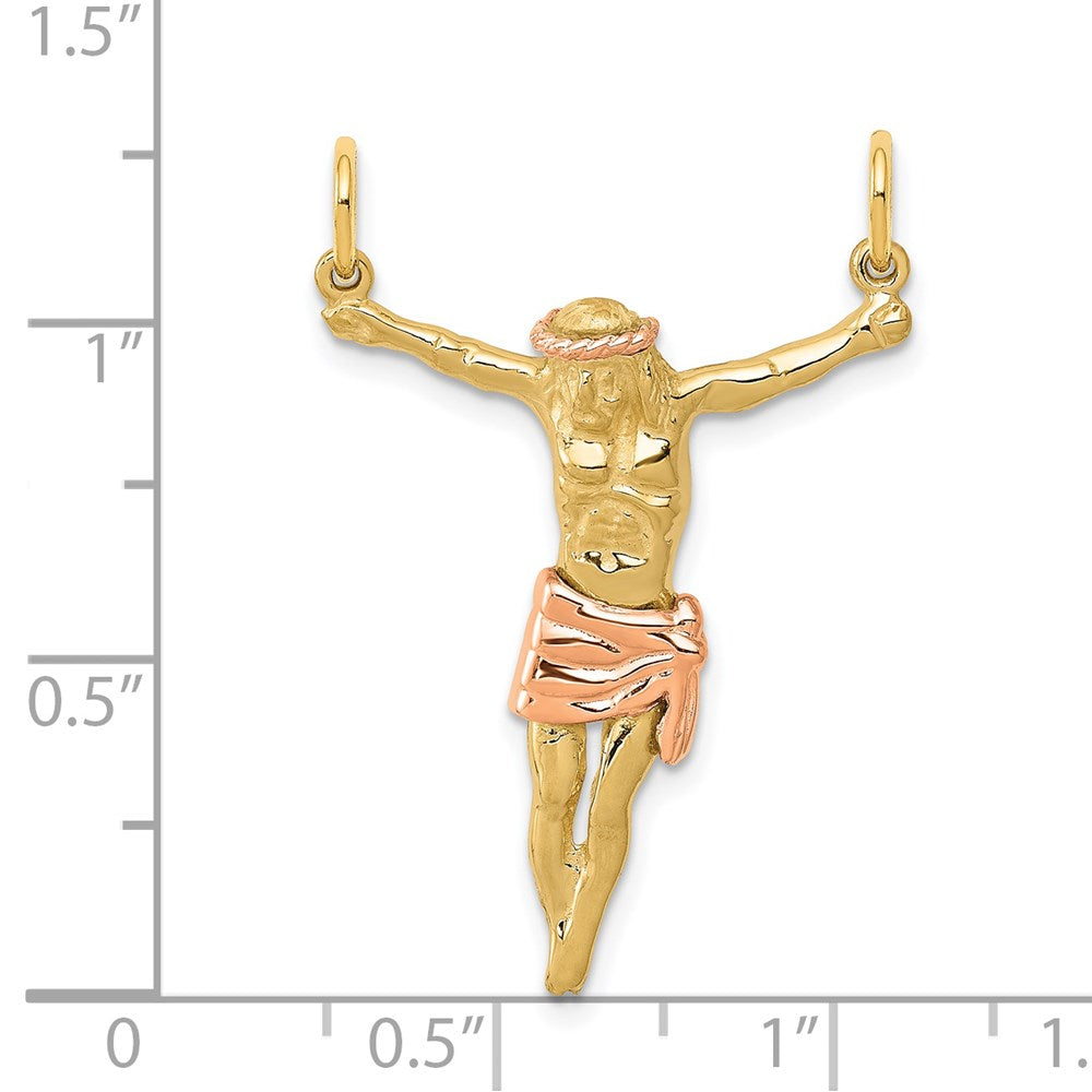 14k Two-tone 23 mm Rose Corpus Pendant (2.12 grams)