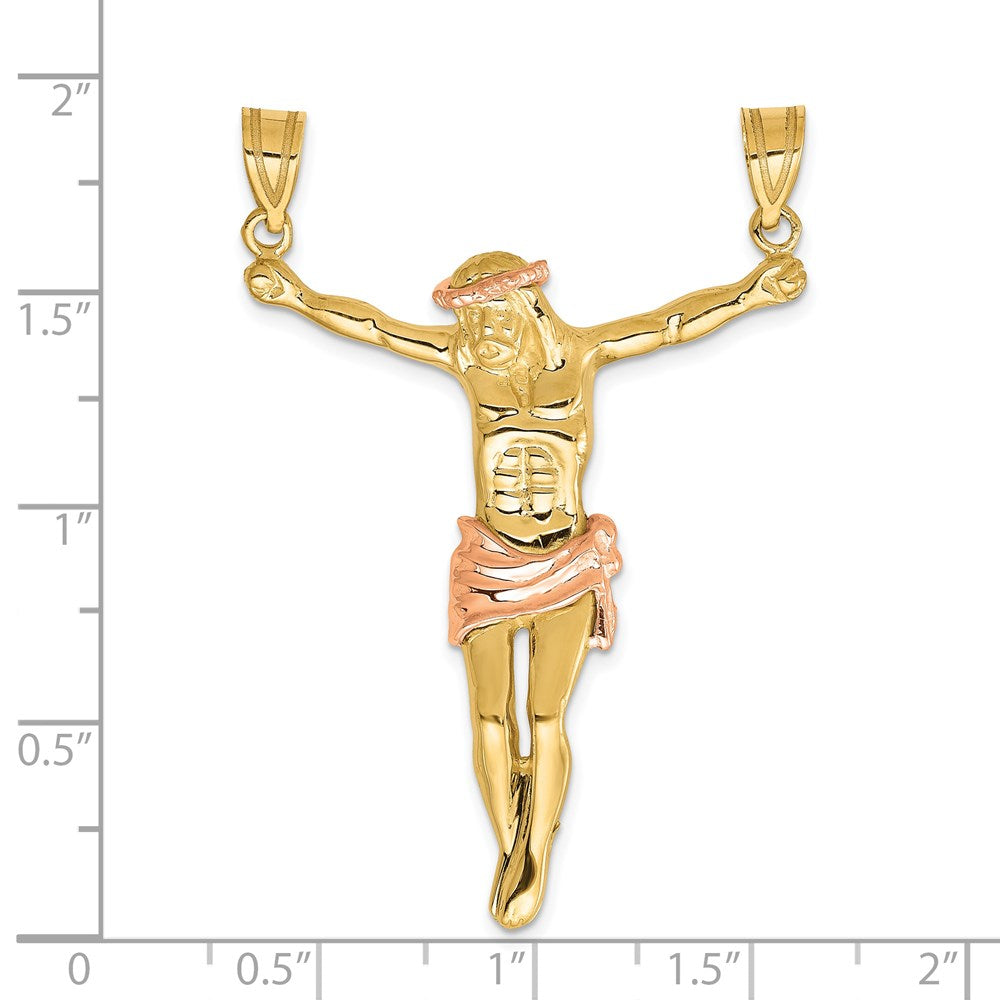 14k Two-tone 37 mm Rose Corpus Pendant (5.38 grams)