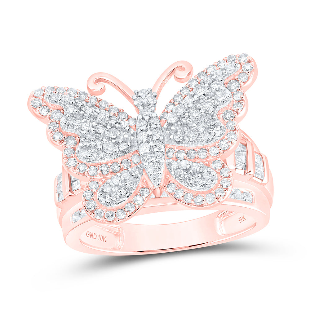 1 1/2Ctw-Dia Nk Fashion Butterfly Ring (6.22 grams)