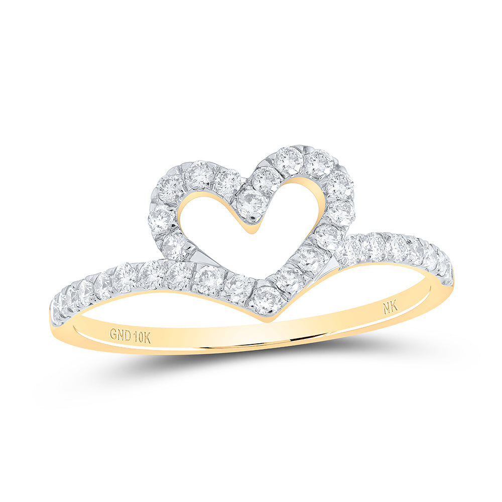 3/8Ctw-Dia Nk Gift Heart Ring  (1.21 grams)