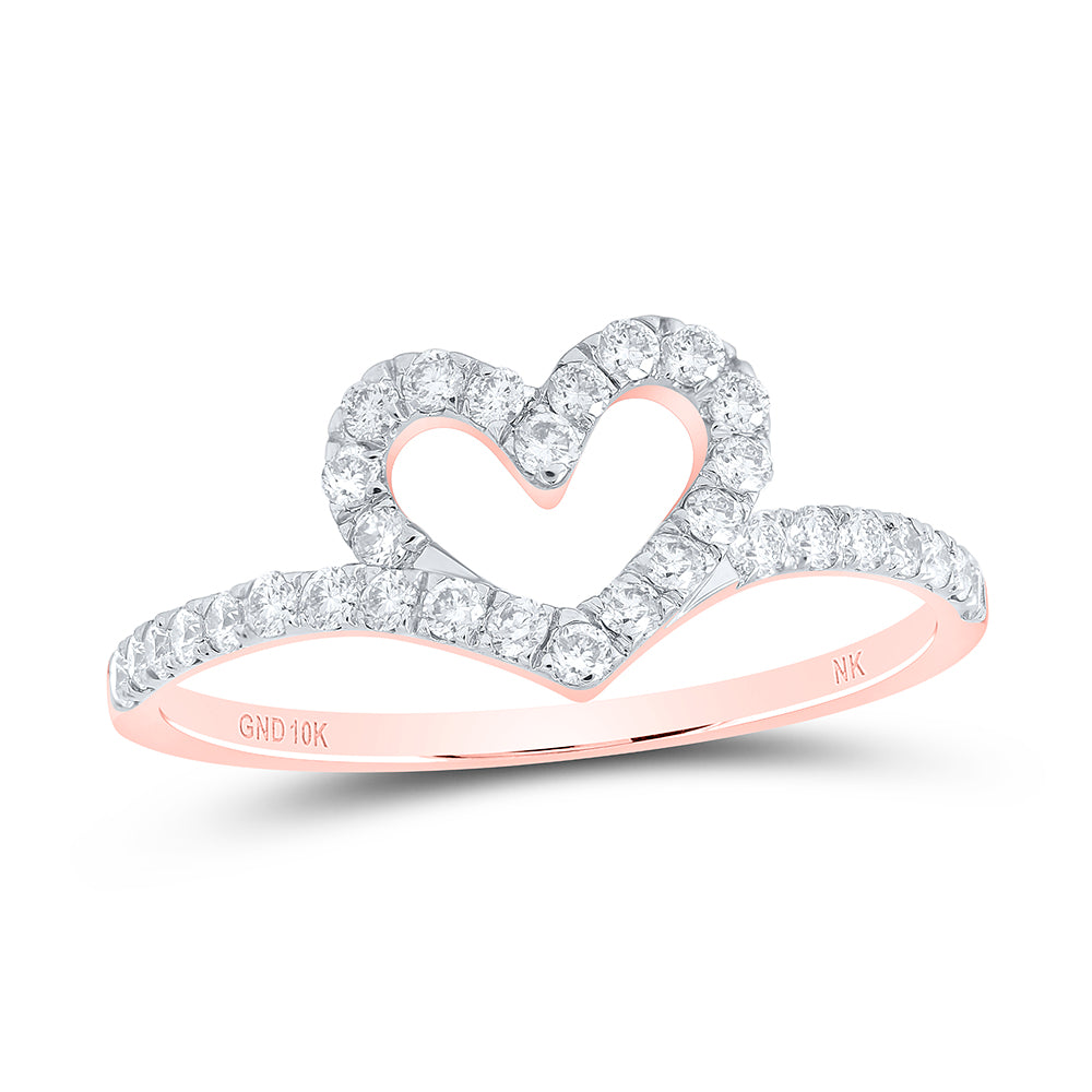 3/8Ctw-Dia Nk Gift Heart Ring  (1.21 grams)