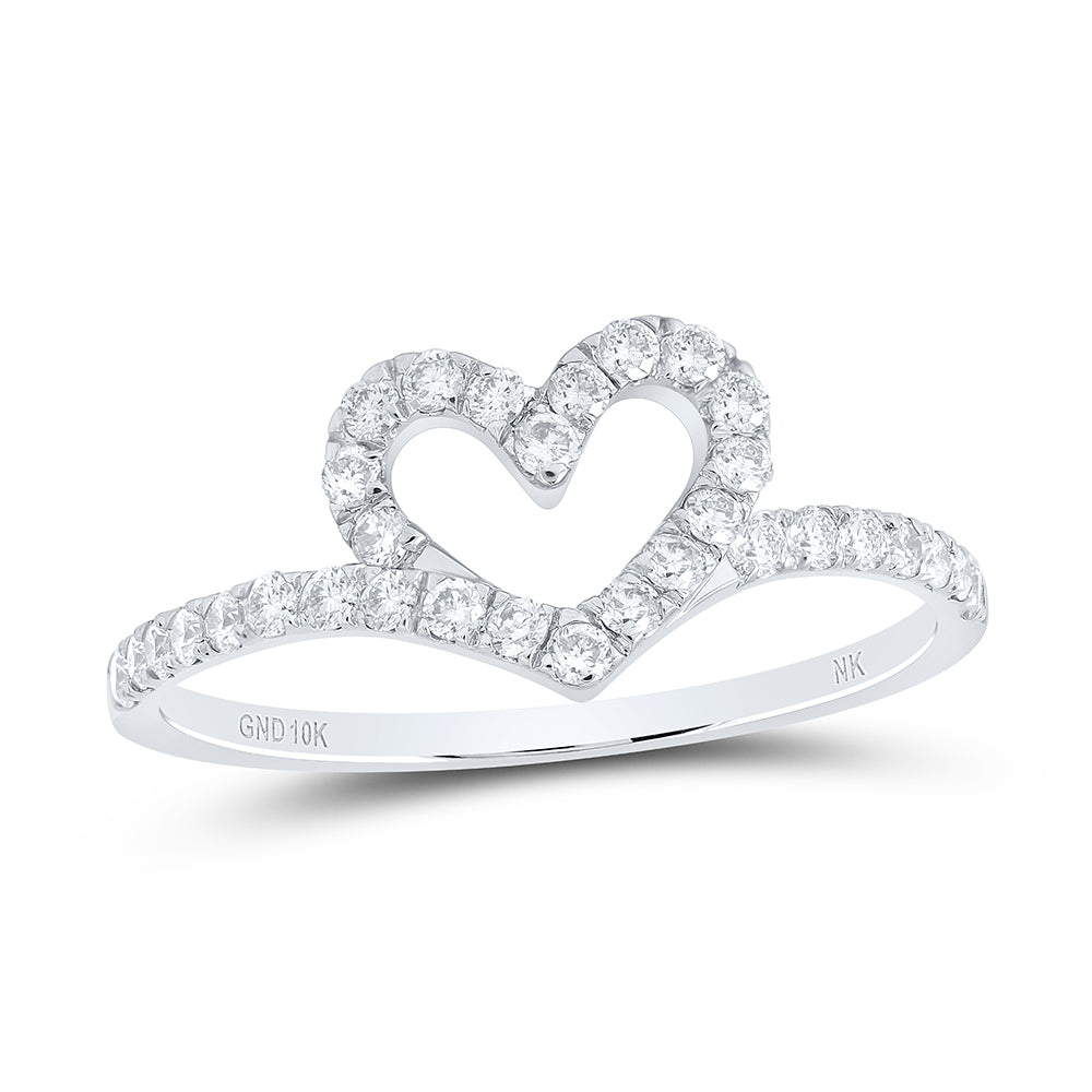 3/8Ctw-Dia Nk Gift Heart Ring  (1.21 grams)