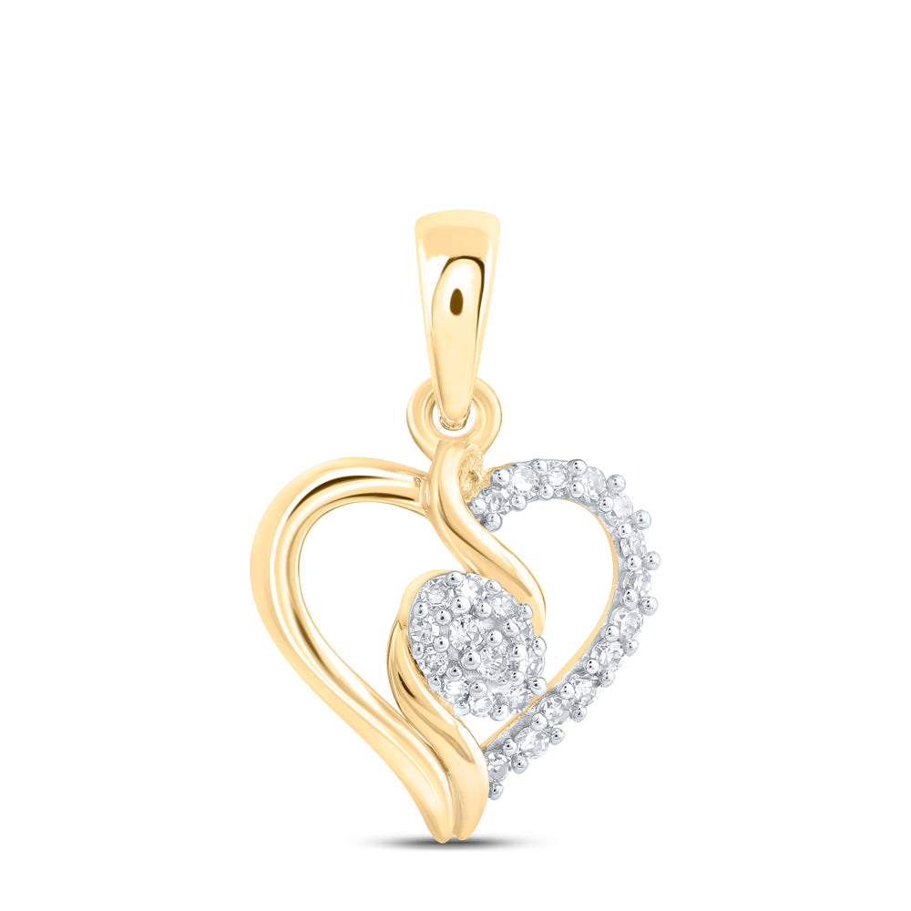 10Kt Gold 1/10Ctw - Dia Nk Gift Heart Pendant