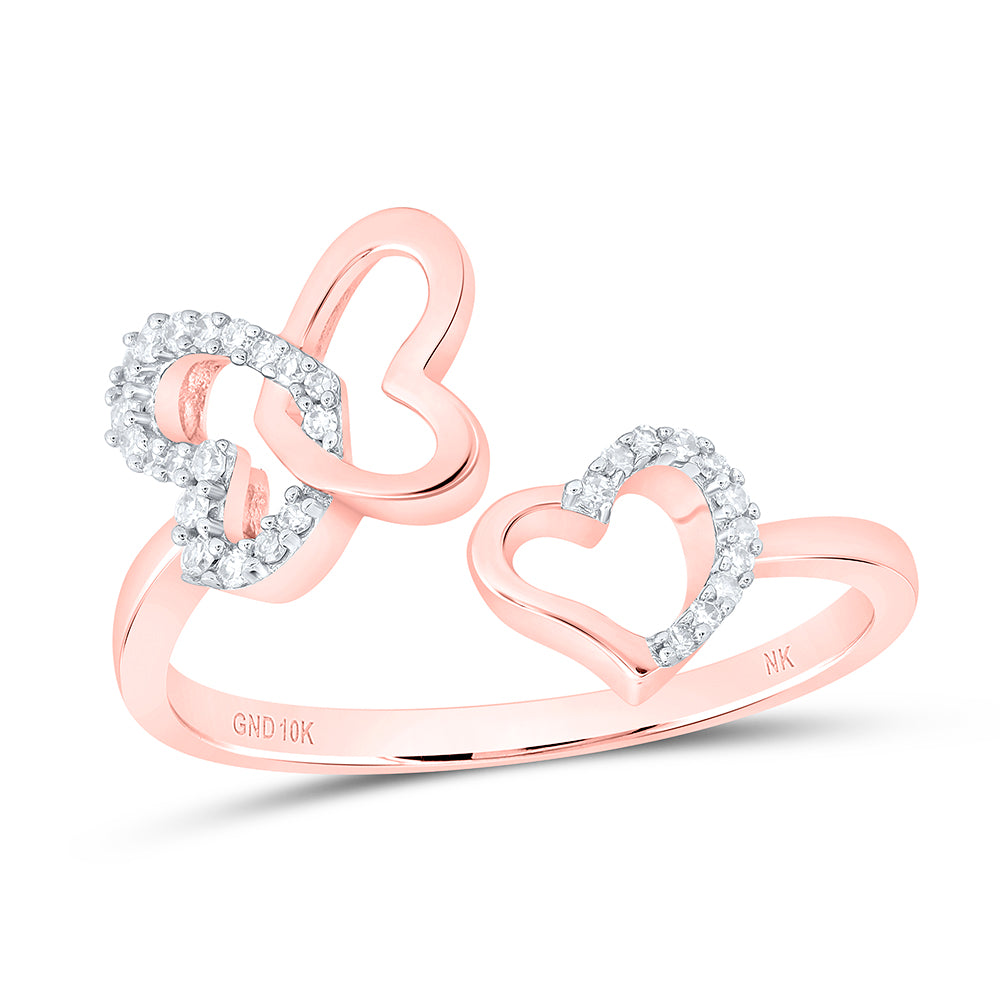 1/10Ctw-Dia Nk Gift Butterfly Heart Ring (1.82 grams)