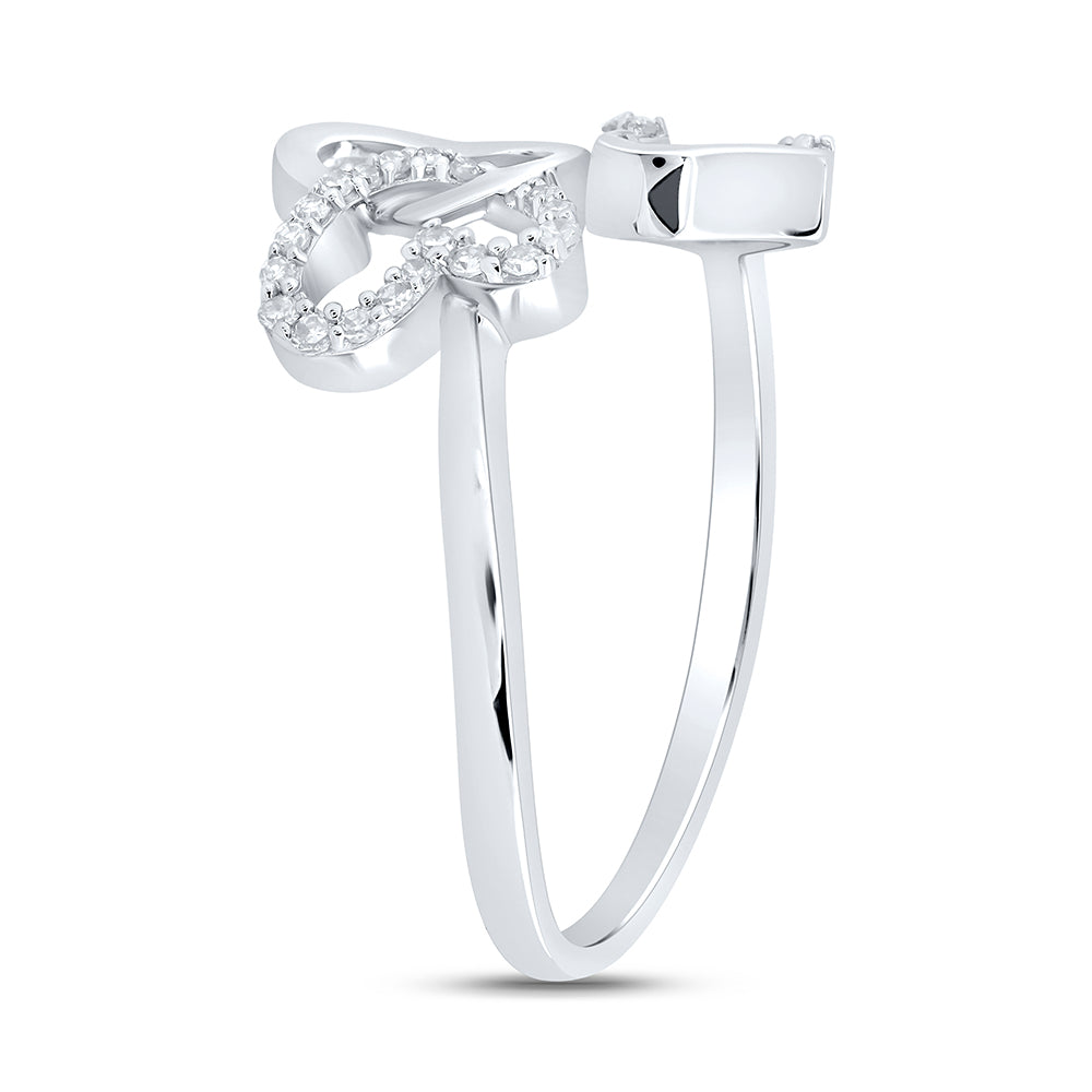 1/10Ctw-Dia Nk Gift Butterfly Heart Ring (1.82 grams)