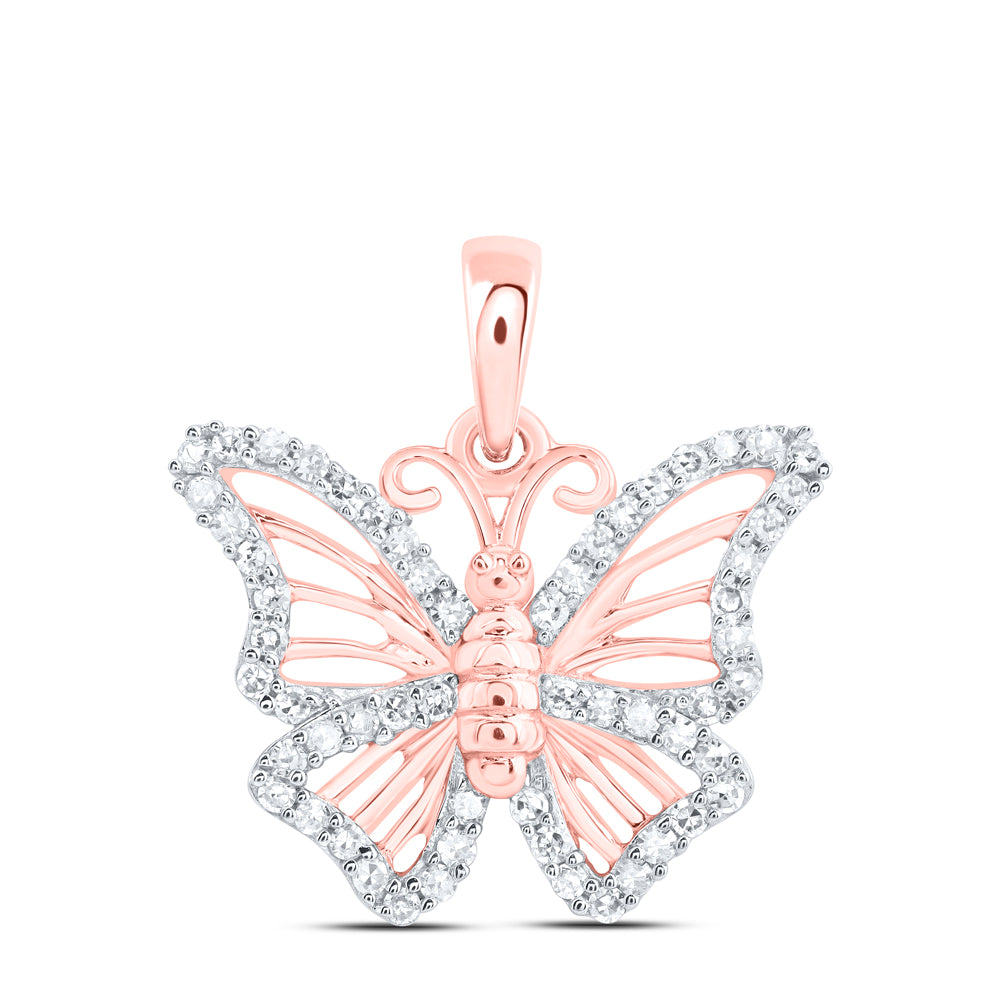 1/4 Ctw-Dia Nk Gift Butterfly Pendant (1.24 grams)