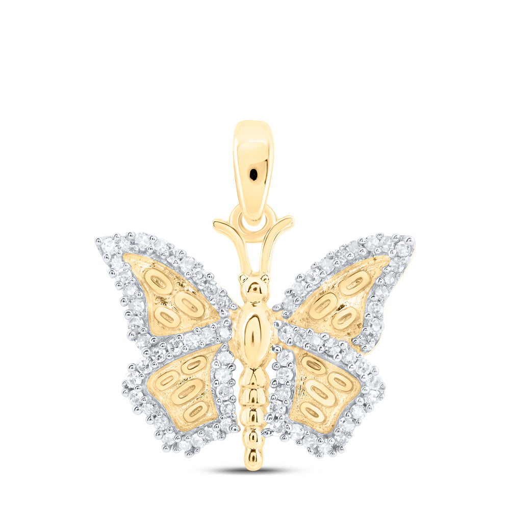 10Kt Gold 1/5Ctw-Dia Nk Gift Butterfly Pendant