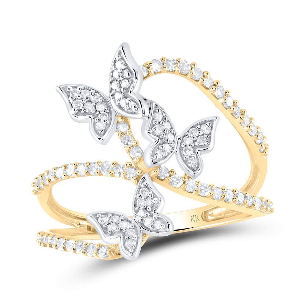 3/8Ctw-Dia Nk Gift Butterfly Ring (2.25 grams)
